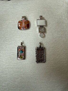 Lia Sophia Mixed Color Pendant Set — Orange, White, Pink, Turquoise